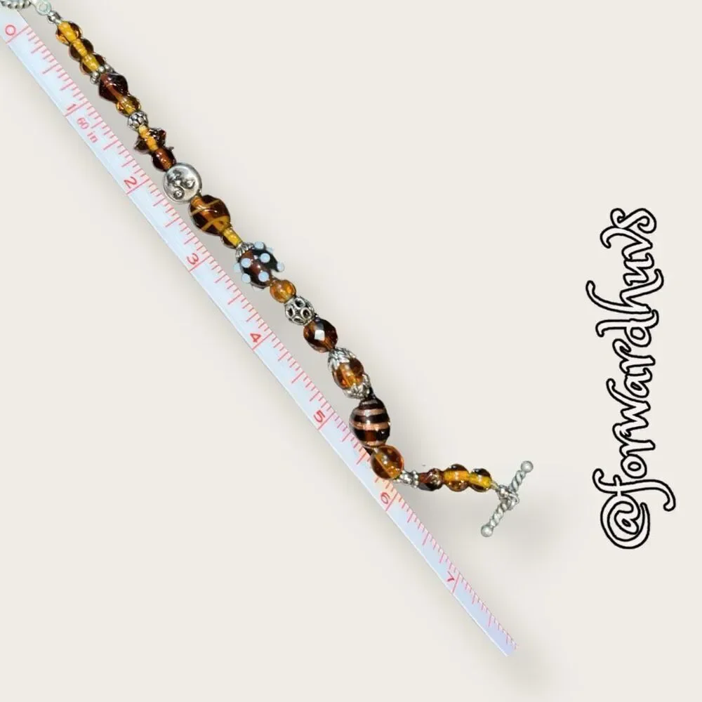 Bundle Sale 3 for $15 | Hand Made Glass Bead Bracelet Toggle Clasp